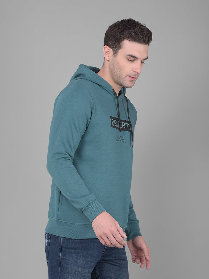 cobb teal printed classic hoodie