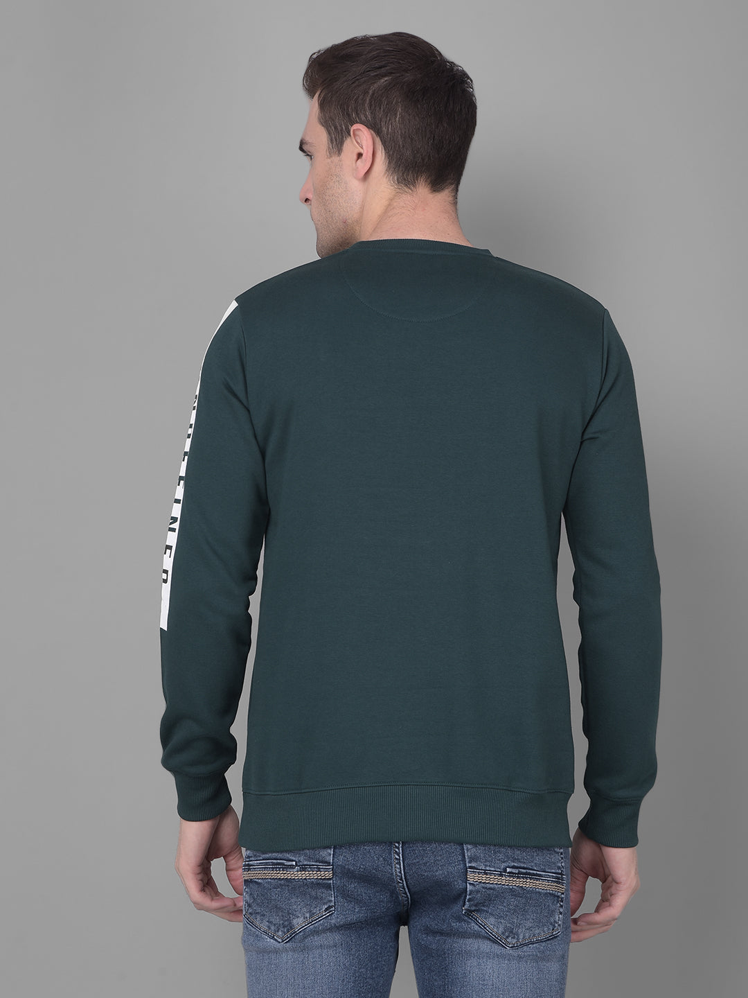 cobb green printed round neck sweatshirt