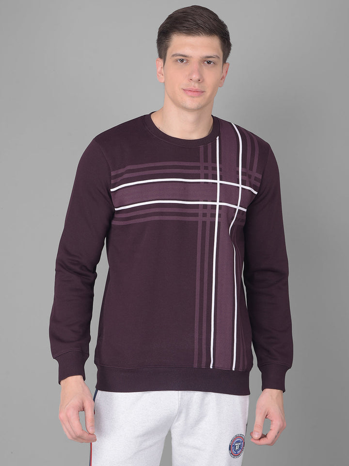 COBB WINE PRINTED ROUND NECK SWEATSHIRT