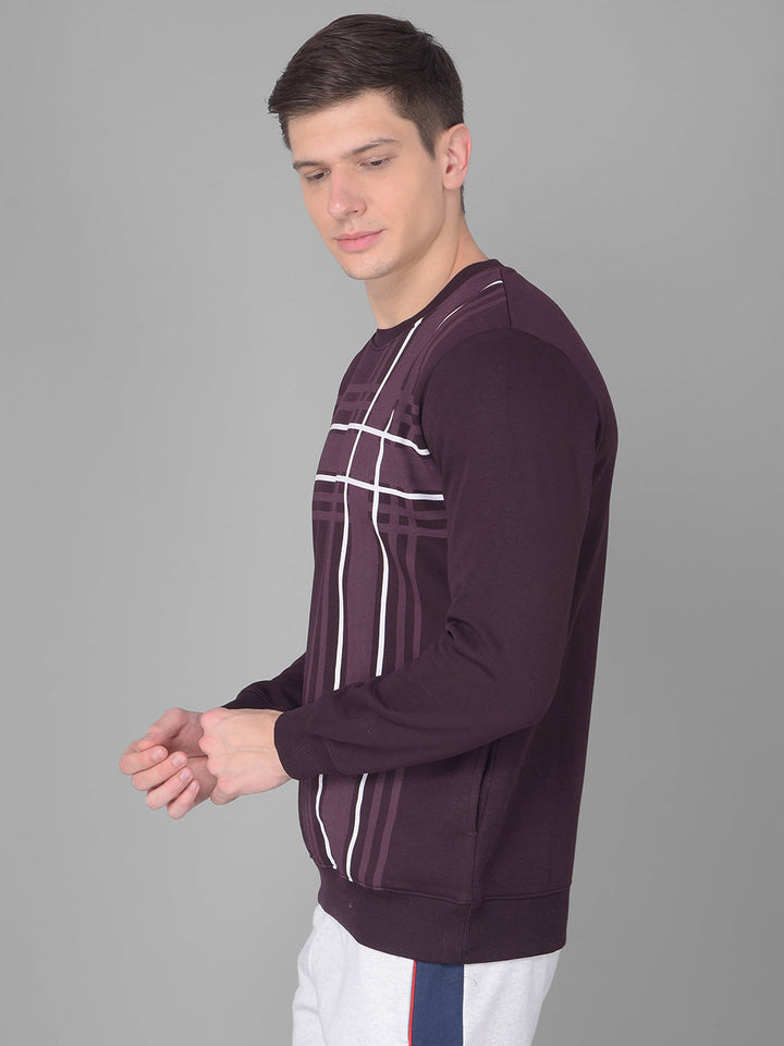 COBB WINE PRINTED ROUND NECK SWEATSHIRT