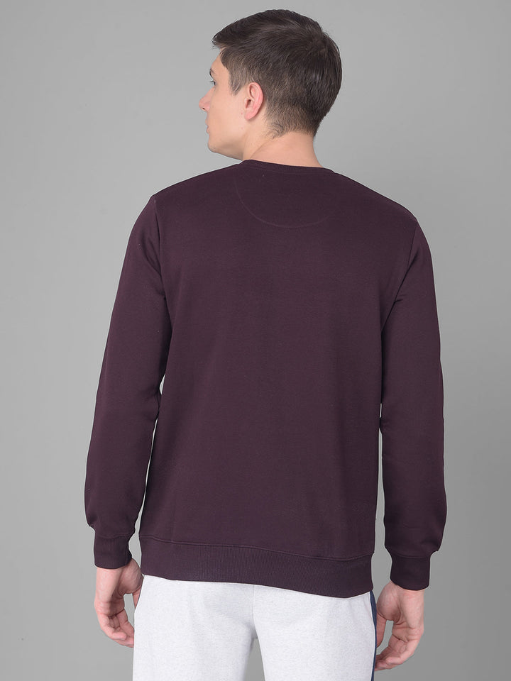 COBB WINE PRINTED ROUND NECK SWEATSHIRT