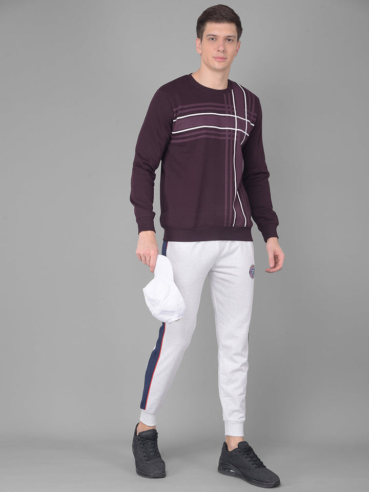 COBB WINE PRINTED ROUND NECK SWEATSHIRT