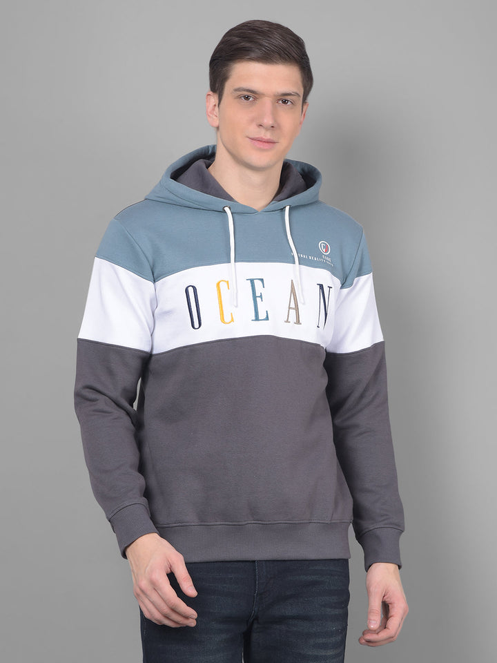 cobb aqua printed classic hoodie