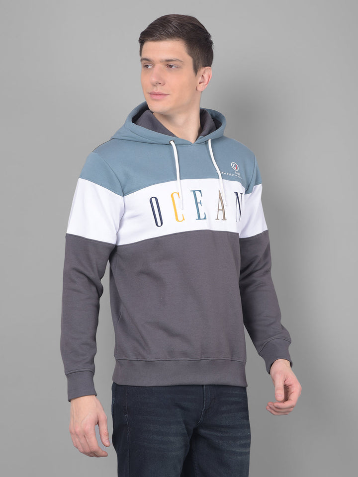 cobb aqua printed classic hoodie