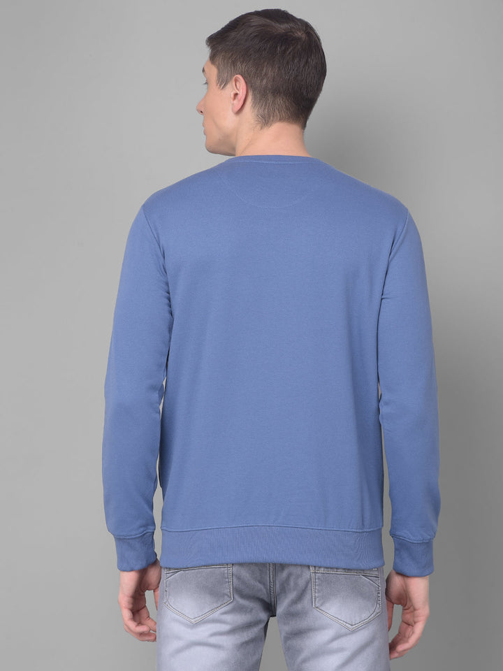 COBB SOLID AIR FORCE BLUE ROUND NECK SWEATSHIRT