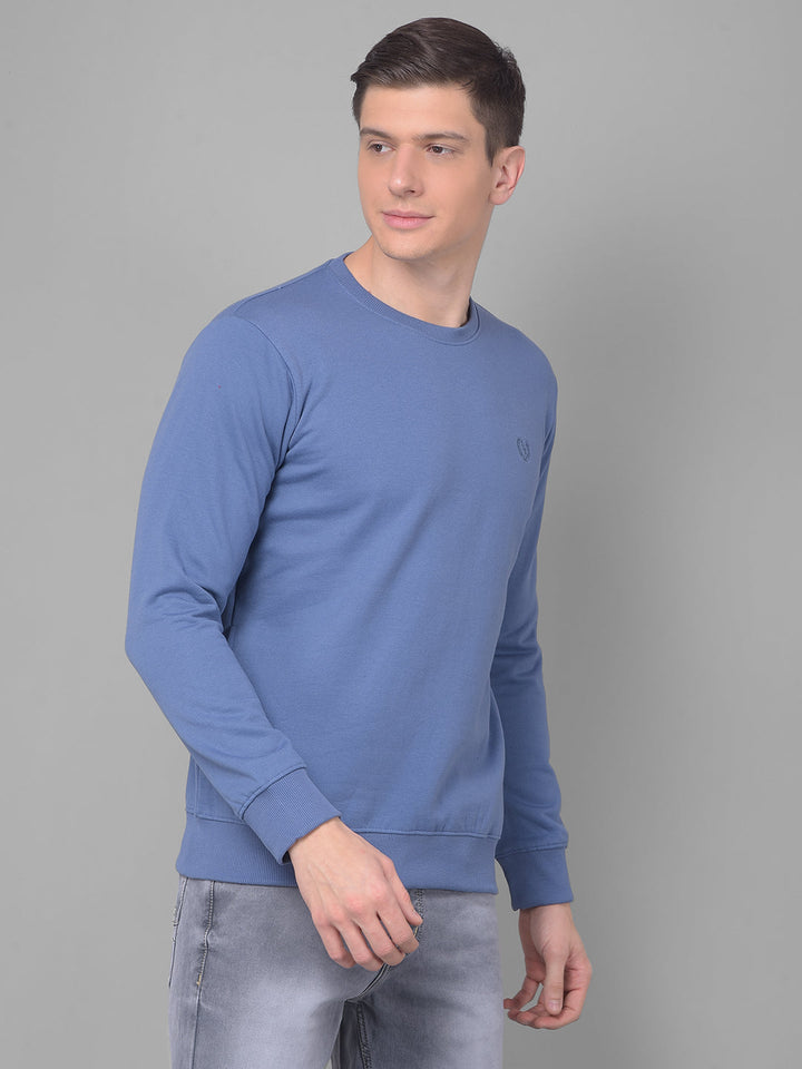 COBB SOLID AIR FORCE BLUE ROUND NECK SWEATSHIRT