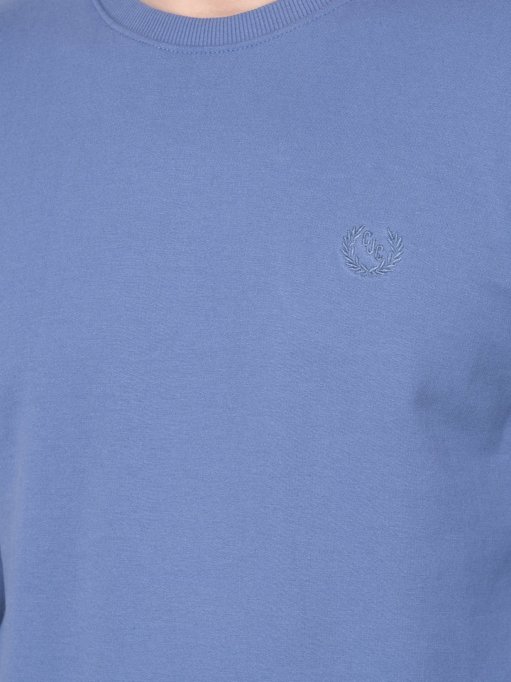 COBB SOLID AIR FORCE BLUE ROUND NECK SWEATSHIRT