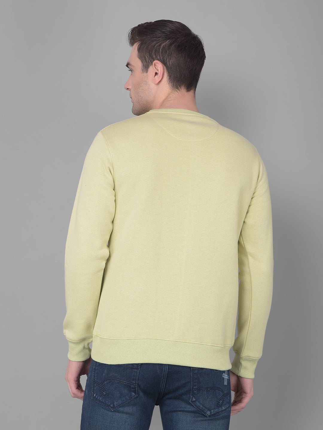 cobb lightgreen printed round neck sweatshirt