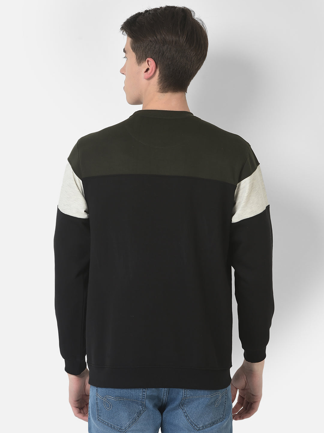 Cobb Black Printed Round Neck Sweatshirt