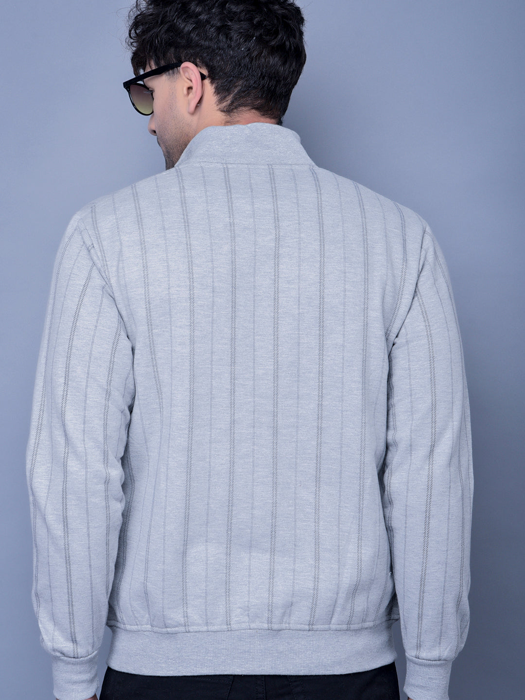 Cobb Grey Solid Round Neck Sweatshirt