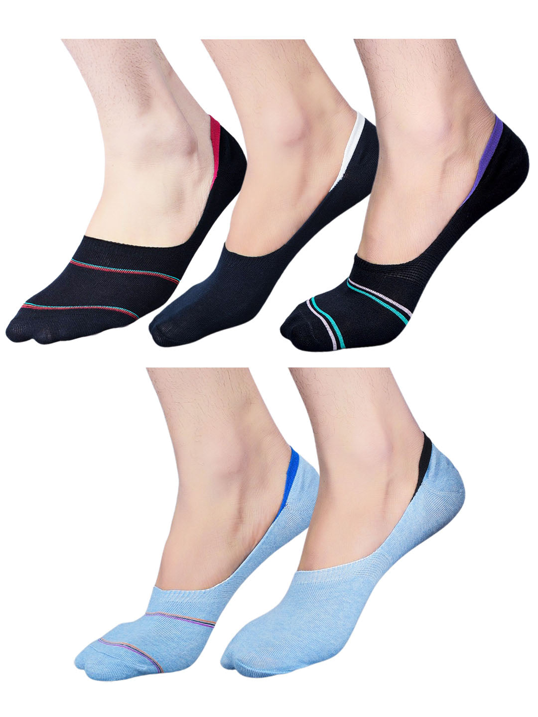 Cobb Multi Color Footie Shoe Liner Socks Pack of 5