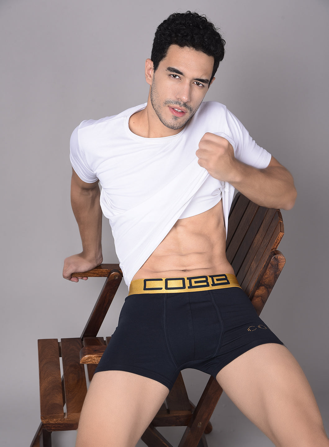 Cobb Mens Navy Blue Solid Premium Trunk