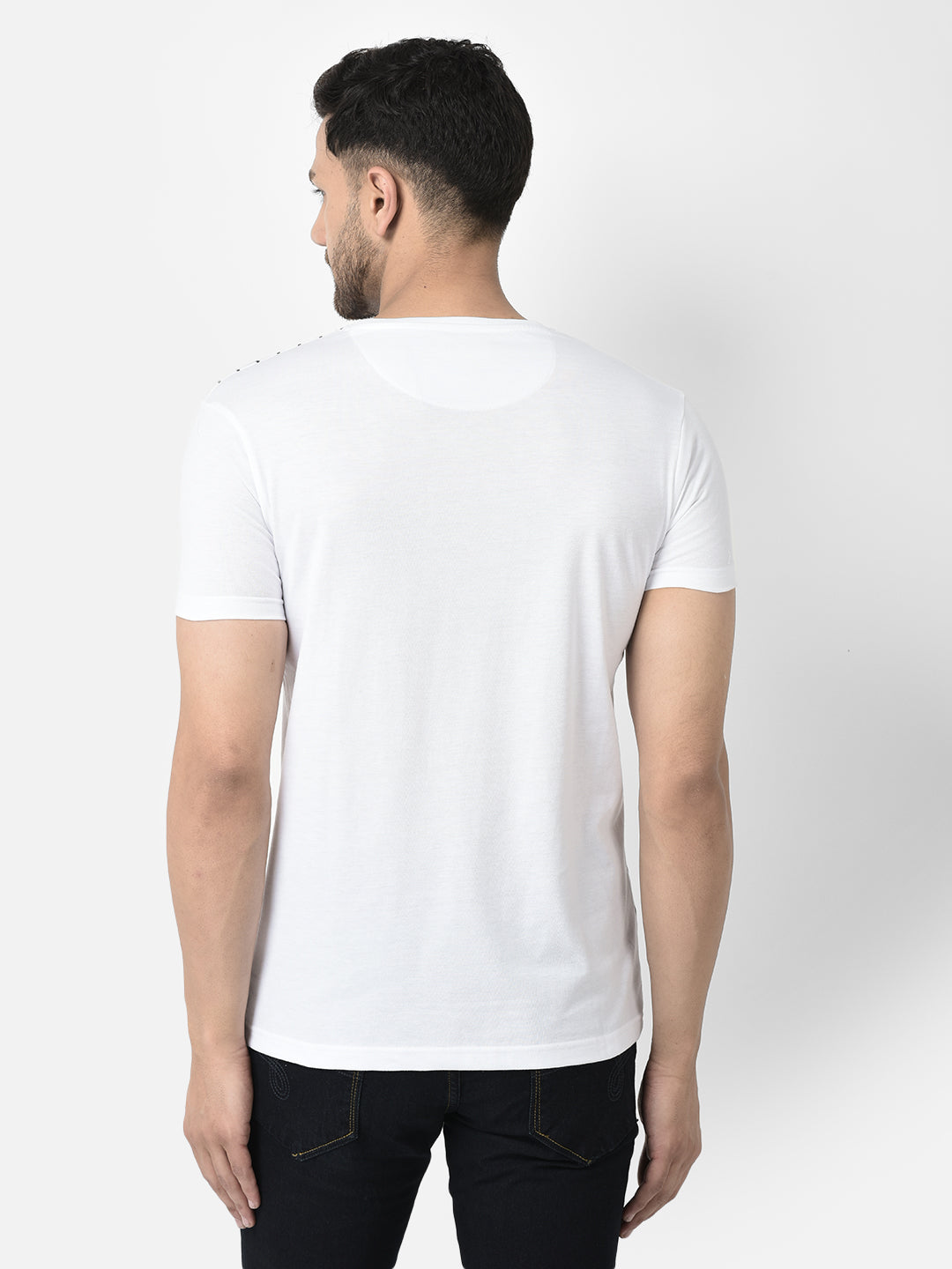 Plain white slim outlet fit t shirts