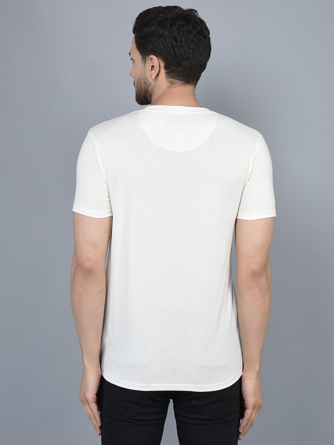 Cobb Off White Printed Round Neck T-Shirt
