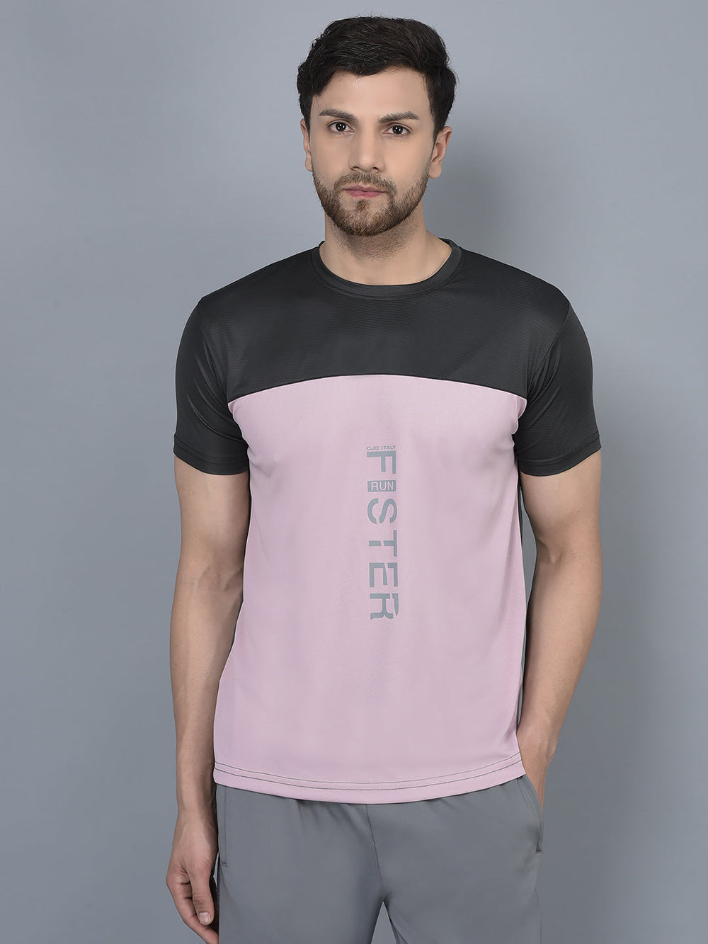 Cobb Light Pink Printed Round Neck T-Shirt