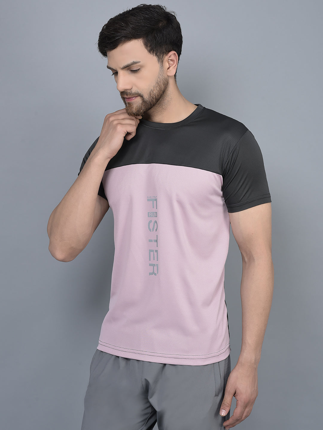 Cobb Light Pink Printed Round Neck T-Shirt
