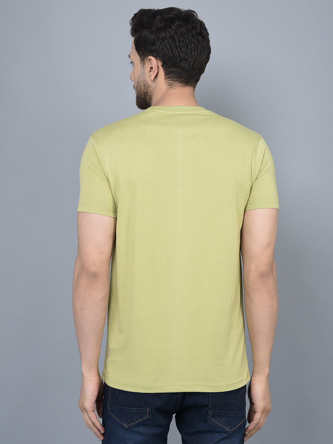 Cobb Green Printed Round Neck T-Shirt