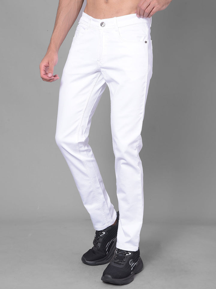 Cobb White Narrow Fit Premium Jeans