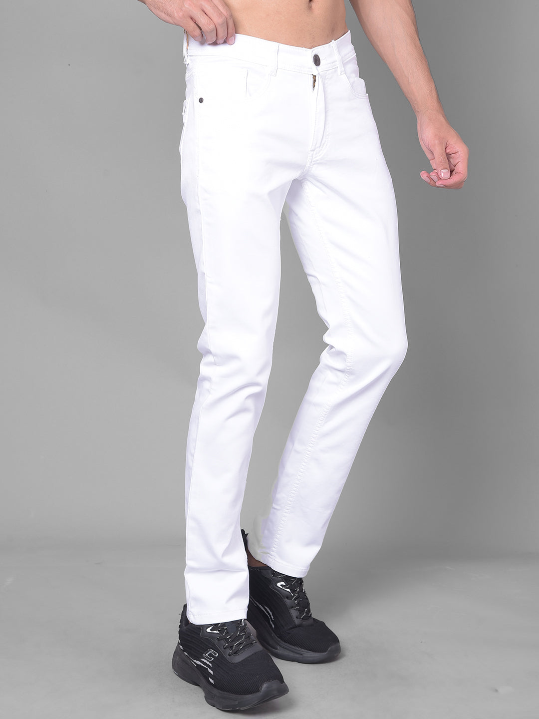 Cobb White Narrow Fit Premium Jeans